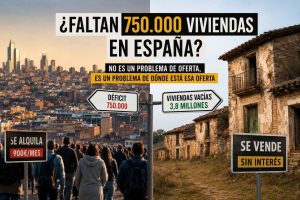 casa de pueblo vacia y barata contra edificios con precios caros en la ciudad